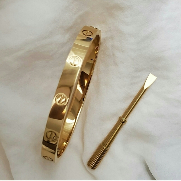 Screw bangle love bangle 18k gold plated - Picture 2 of 8